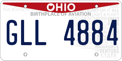 OH license plate GLL4884