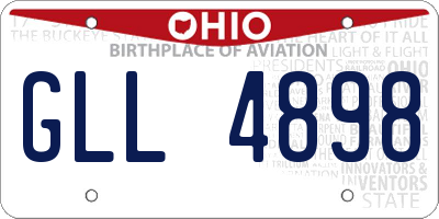 OH license plate GLL4898