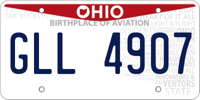 OH license plate GLL4907