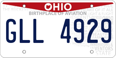 OH license plate GLL4929