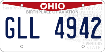 OH license plate GLL4942