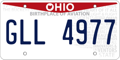 OH license plate GLL4977