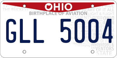 OH license plate GLL5004