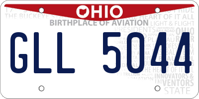 OH license plate GLL5044