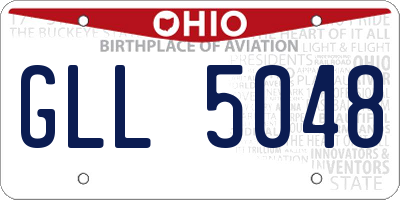 OH license plate GLL5048