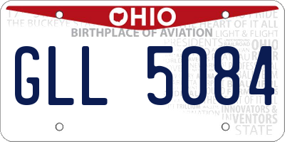 OH license plate GLL5084