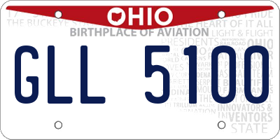 OH license plate GLL5100