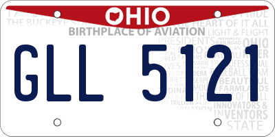 OH license plate GLL5121