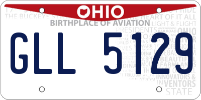 OH license plate GLL5129