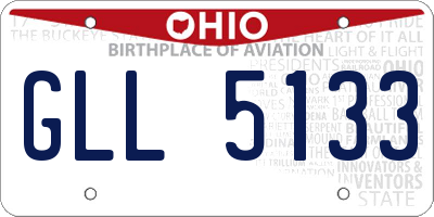 OH license plate GLL5133