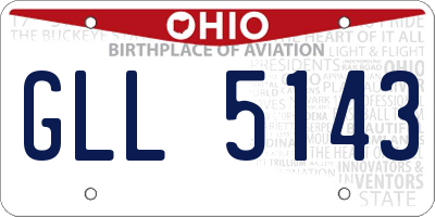 OH license plate GLL5143