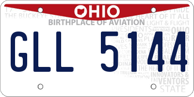 OH license plate GLL5144