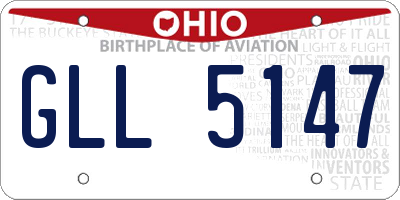 OH license plate GLL5147