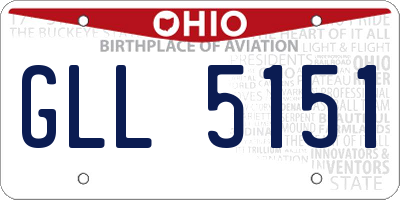 OH license plate GLL5151
