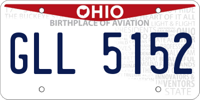 OH license plate GLL5152