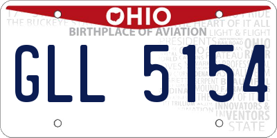 OH license plate GLL5154