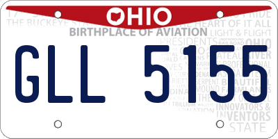 OH license plate GLL5155