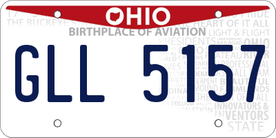 OH license plate GLL5157