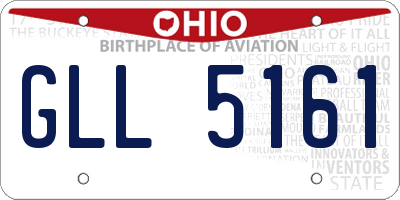 OH license plate GLL5161