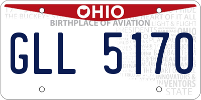OH license plate GLL5170