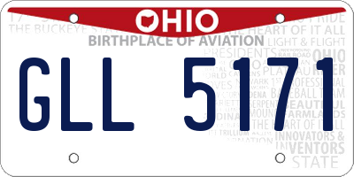 OH license plate GLL5171