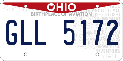 OH license plate GLL5172