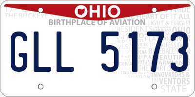 OH license plate GLL5173