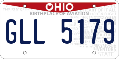 OH license plate GLL5179