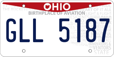 OH license plate GLL5187