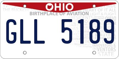 OH license plate GLL5189