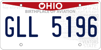 OH license plate GLL5196