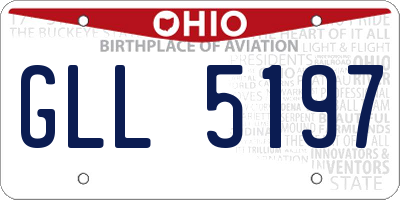 OH license plate GLL5197