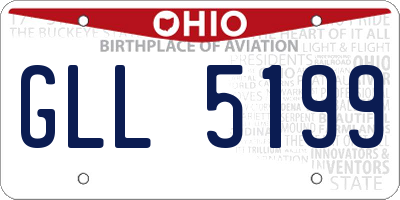 OH license plate GLL5199