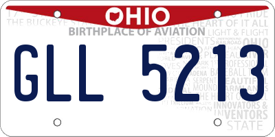 OH license plate GLL5213