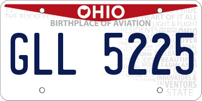 OH license plate GLL5225