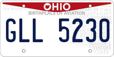 OH license plate GLL5230