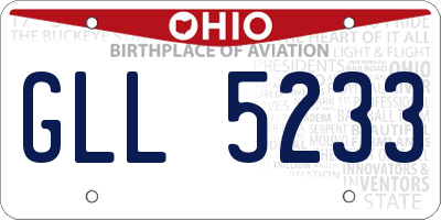 OH license plate GLL5233