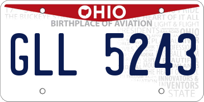 OH license plate GLL5243