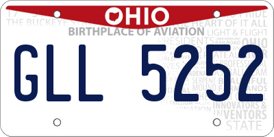 OH license plate GLL5252
