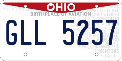 OH license plate GLL5257