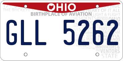 OH license plate GLL5262