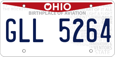 OH license plate GLL5264