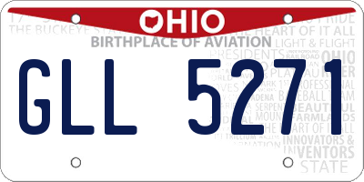 OH license plate GLL5271