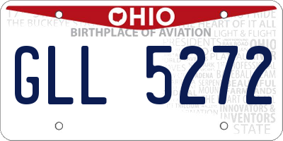 OH license plate GLL5272