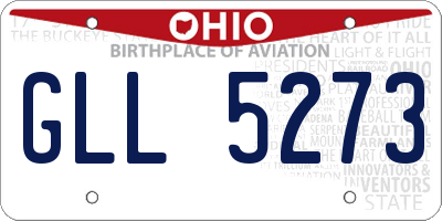 OH license plate GLL5273