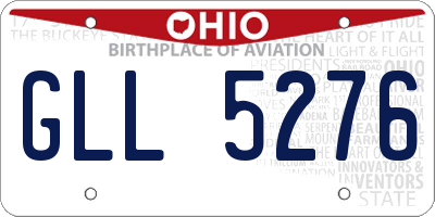 OH license plate GLL5276