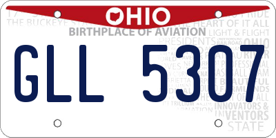 OH license plate GLL5307