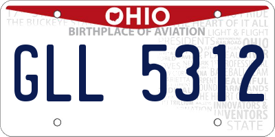 OH license plate GLL5312