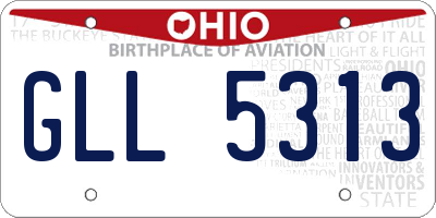 OH license plate GLL5313