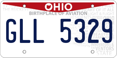 OH license plate GLL5329